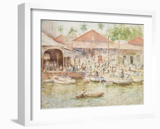 The Market, Belize, British Honduras, 1924-Henry Scott Tuke-Framed Giclee Print