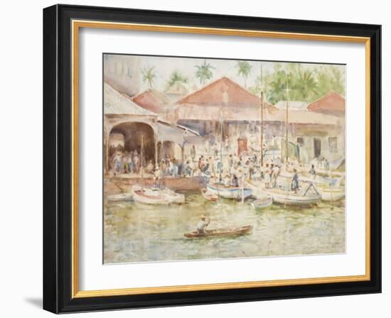 The Market, Belize, British Honduras, 1924-Henry Scott Tuke-Framed Giclee Print