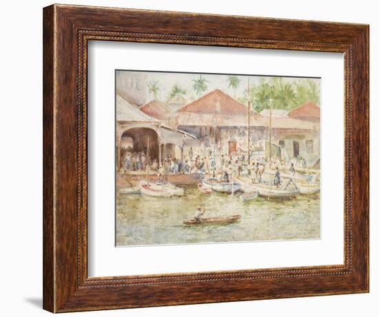 The Market, Belize, British Honduras, 1924-Henry Scott Tuke-Framed Giclee Print