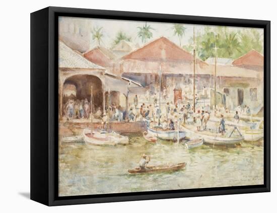 The Market, Belize, British Honduras, 1924-Henry Scott Tuke-Framed Premier Image Canvas