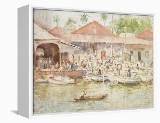 The Market, Belize, British Honduras, 1924-Henry Scott Tuke-Framed Premier Image Canvas