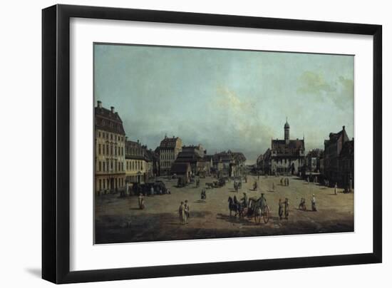 The Market in Dresden-Canaletto-Framed Giclee Print