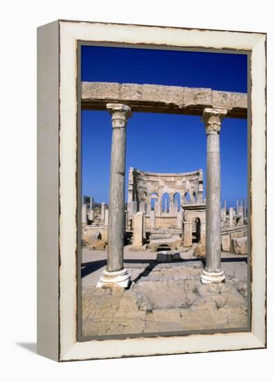 The Market, Leptis Magna, Libya, C3rd Century Ad. Pillars in the Ancient Roman City-Vivienne Sharp-Framed Premier Image Canvas