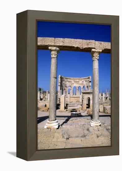 The Market, Leptis Magna, Libya, C3rd Century Ad. Pillars in the Ancient Roman City-Vivienne Sharp-Framed Premier Image Canvas