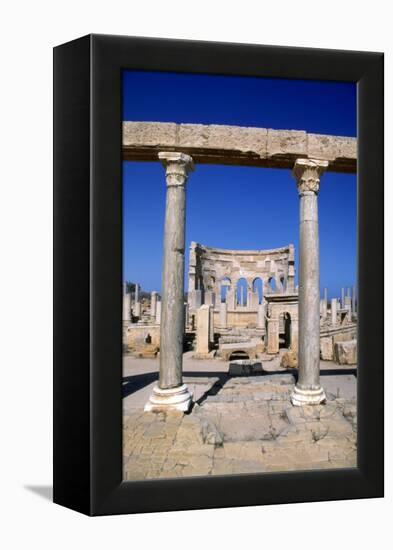 The Market, Leptis Magna, Libya, C3rd Century Ad. Pillars in the Ancient Roman City-Vivienne Sharp-Framed Premier Image Canvas