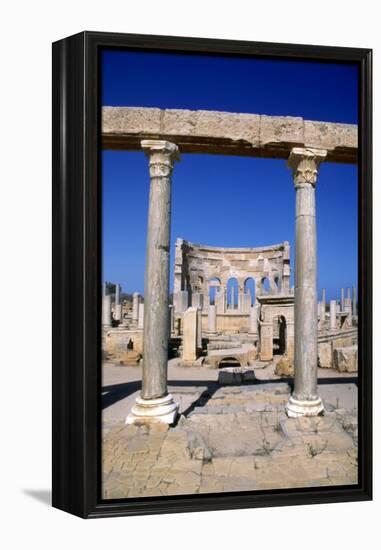 The Market, Leptis Magna, Libya, C3rd Century Ad. Pillars in the Ancient Roman City-Vivienne Sharp-Framed Premier Image Canvas