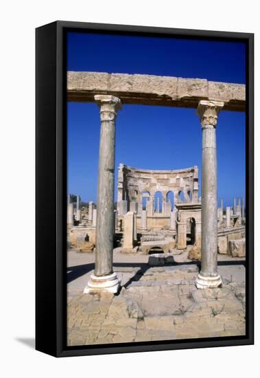 The Market, Leptis Magna, Libya, C3rd Century Ad. Pillars in the Ancient Roman City-Vivienne Sharp-Framed Premier Image Canvas