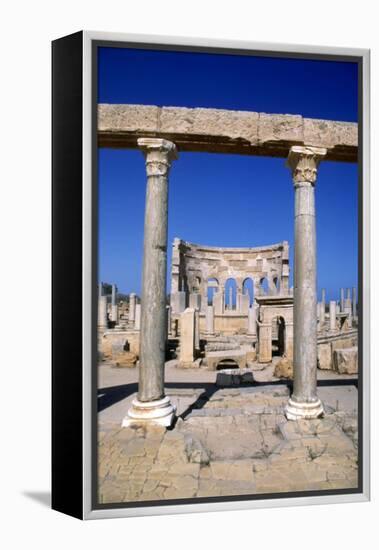 The Market, Leptis Magna, Libya, C3rd Century Ad. Pillars in the Ancient Roman City-Vivienne Sharp-Framed Premier Image Canvas