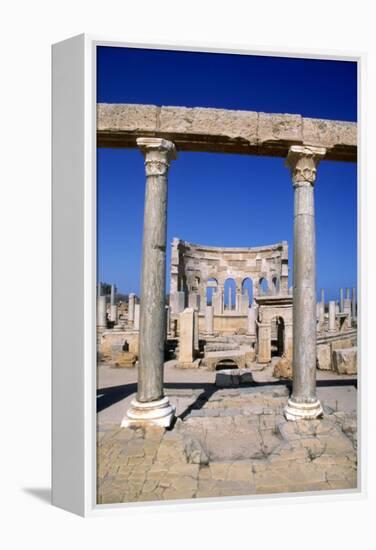 The Market, Leptis Magna, Libya, C3rd Century Ad. Pillars in the Ancient Roman City-Vivienne Sharp-Framed Premier Image Canvas