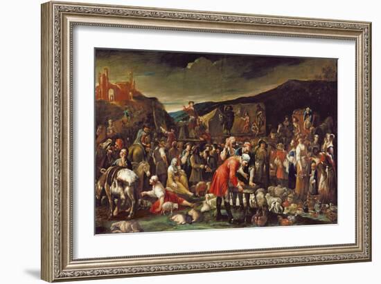 The Market, or the Fair of Poggio a Caiano-Giuseppe Maria Crespi-Framed Giclee Print