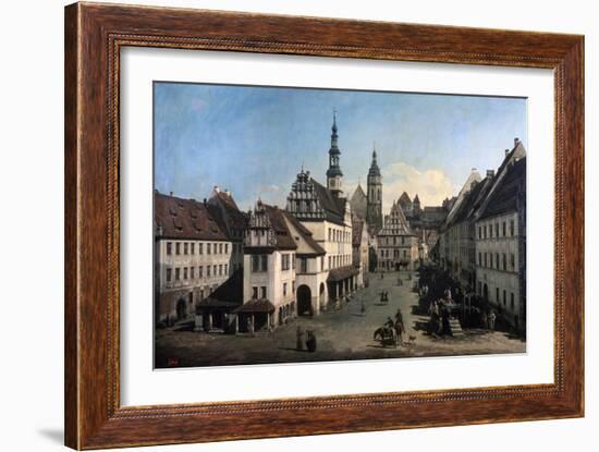 The Market Place in Pirna, C1752-C1755-Bernardo Bellotto-Framed Giclee Print