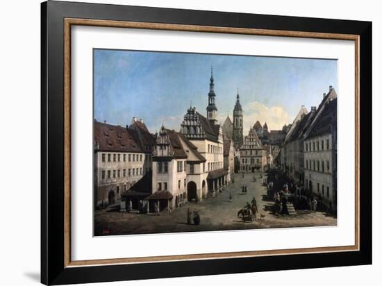 The Market Place in Pirna, C1752-C1755-Bernardo Bellotto-Framed Giclee Print