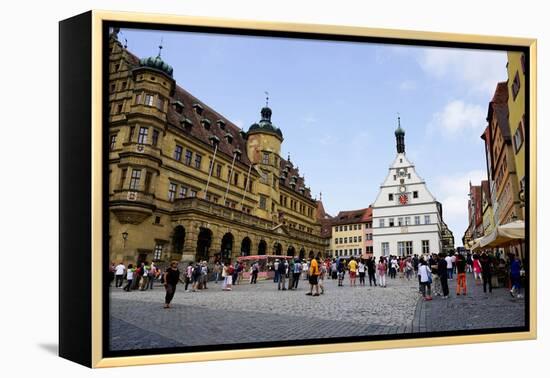 The Market Square in Rothenburg Ob Der Tauber, UNESCO Romantic Road, Franconia-Robert Harding-Framed Premier Image Canvas