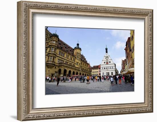 The Market Square in Rothenburg Ob Der Tauber, UNESCO Romantic Road, Franconia-Robert Harding-Framed Photographic Print