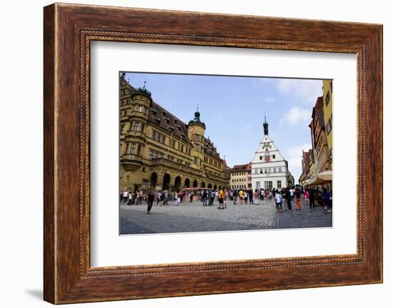 The Market Square in Rothenburg Ob Der Tauber, UNESCO Romantic Road, Franconia-Robert Harding-Framed Photographic Print