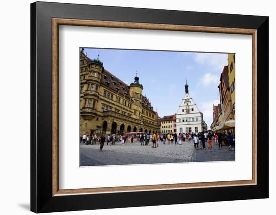 The Market Square in Rothenburg Ob Der Tauber, UNESCO Romantic Road, Franconia-Robert Harding-Framed Photographic Print