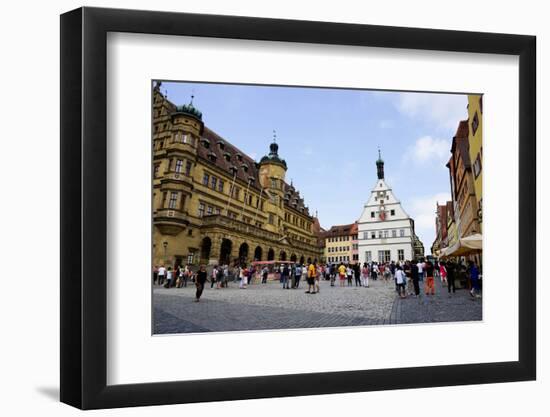 The Market Square in Rothenburg Ob Der Tauber, UNESCO Romantic Road, Franconia-Robert Harding-Framed Photographic Print