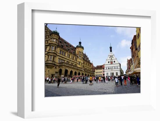 The Market Square in Rothenburg Ob Der Tauber, UNESCO Romantic Road, Franconia-Robert Harding-Framed Photographic Print