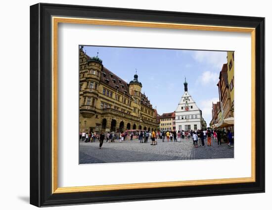 The Market Square in Rothenburg Ob Der Tauber, UNESCO Romantic Road, Franconia-Robert Harding-Framed Photographic Print