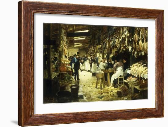 The Marketplace, 1885-Victor Gabriel Gilbert-Framed Giclee Print