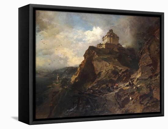 The Marksburg on the River Rhine, 1869-Charles Hoguet-Framed Premier Image Canvas