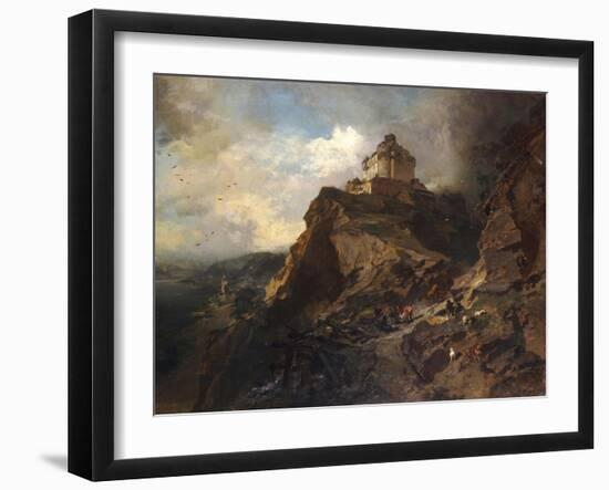 The Marksburg on the River Rhine, 1869-Charles Hoguet-Framed Giclee Print