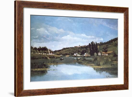 The Marne at Chennevieres-Camille Pissarro-Framed Premium Giclee Print