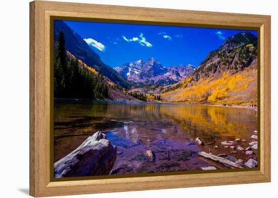 The Maroon Bells, Aspen, Colorado, United States of America, North America-Laura Grier-Framed Premier Image Canvas