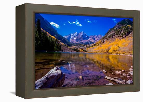 The Maroon Bells, Aspen, Colorado, United States of America, North America-Laura Grier-Framed Premier Image Canvas