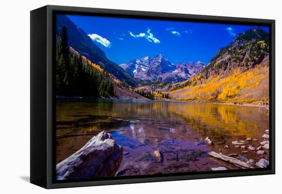The Maroon Bells, Aspen, Colorado, United States of America, North America-Laura Grier-Framed Premier Image Canvas