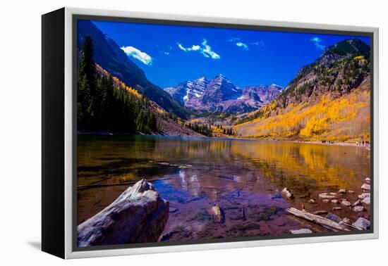 The Maroon Bells, Aspen, Colorado, United States of America, North America-Laura Grier-Framed Premier Image Canvas