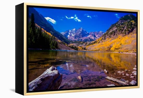 The Maroon Bells, Aspen, Colorado, United States of America, North America-Laura Grier-Framed Premier Image Canvas