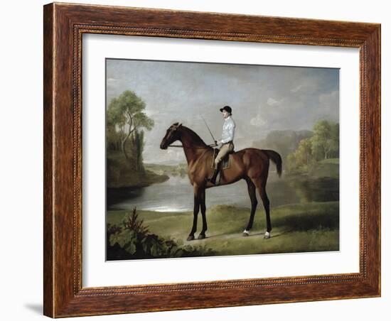 The Marquess of Rockingham's "Scrub", with John Singleton Up, 1762-George Stubbs-Framed Giclee Print