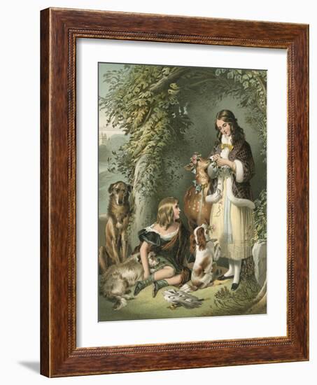 The Marquess of Stafford and the Lady Evelyn Gower (The Sutherland Children)-Edwin Henry Landseer-Framed Giclee Print