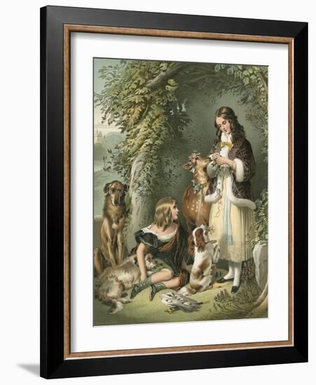 The Marquess of Stafford and the Lady Evelyn Gower (The Sutherland Children)-Edwin Henry Landseer-Framed Giclee Print