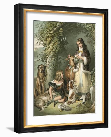 The Marquess of Stafford and the Lady Evelyn Gower (The Sutherland Children)-Edwin Henry Landseer-Framed Giclee Print