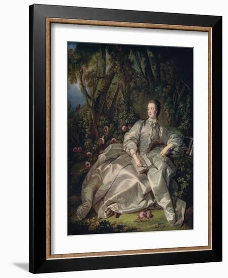 'The Marquis De Pompadour', 1758, (c1915)-Francois Boucher-Framed Giclee Print