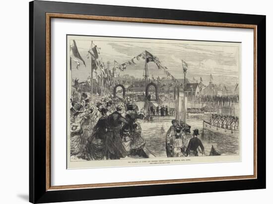 The Marquis of Lorne and Princess Louise Landing at Halifax, Nova Scotia-Charles Robinson-Framed Giclee Print