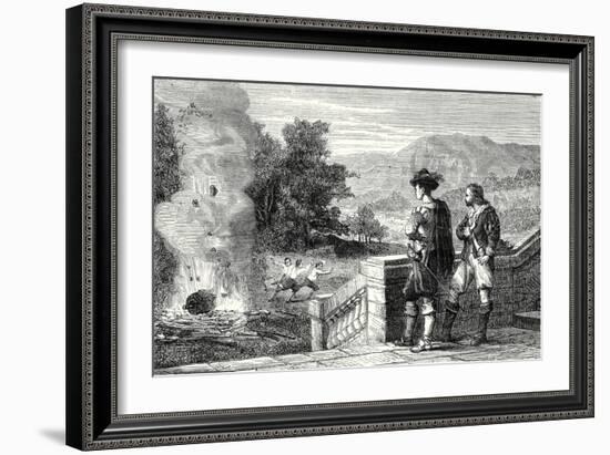 The Marquis of Worcester Lets a Cannon Burst by the Effect of Water Vapor-null-Framed Giclee Print