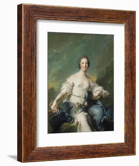 The Marquise De Baglion as Flora, 1746-Jean-Marc Nattier-Framed Giclee Print