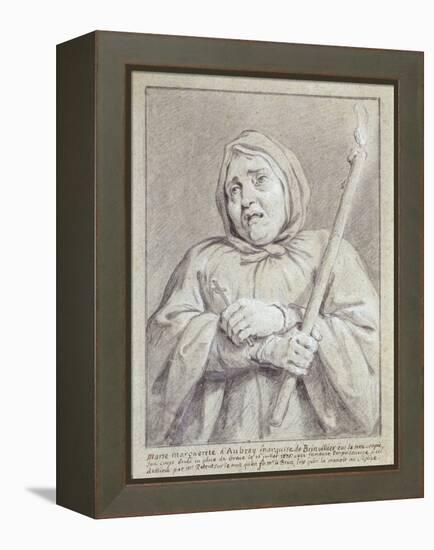 The Marquise De Brinvilliers on the Way to Her Death (Chalk and Pencil on Paper)-Jean Restout-Framed Premier Image Canvas