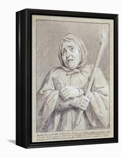 The Marquise De Brinvilliers on the Way to Her Death (Chalk and Pencil on Paper)-Jean Restout-Framed Premier Image Canvas