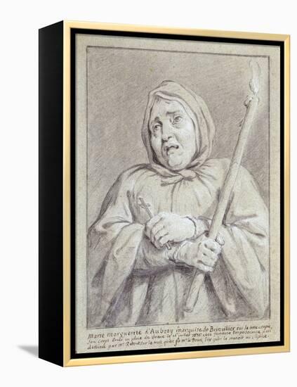 The Marquise De Brinvilliers on the Way to Her Death (Chalk and Pencil on Paper)-Jean Restout-Framed Premier Image Canvas