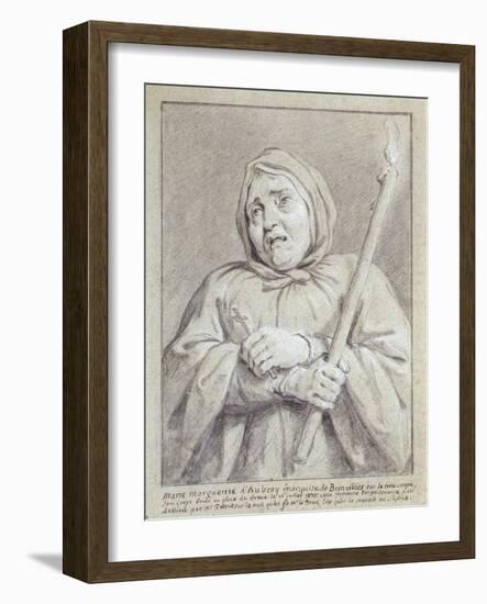 The Marquise De Brinvilliers on the Way to Her Death (Chalk and Pencil on Paper)-Jean Restout-Framed Giclee Print