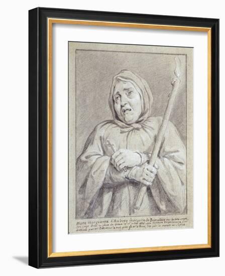 The Marquise De Brinvilliers on the Way to Her Death (Chalk and Pencil on Paper)-Jean Restout-Framed Giclee Print