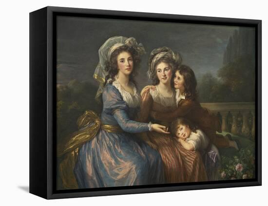 The Marquise De Pezay, and the Marquise De Rougé with Her Sons Alexis and Adrien, 1787-Elisabeth Louise Vigee-LeBrun-Framed Premier Image Canvas