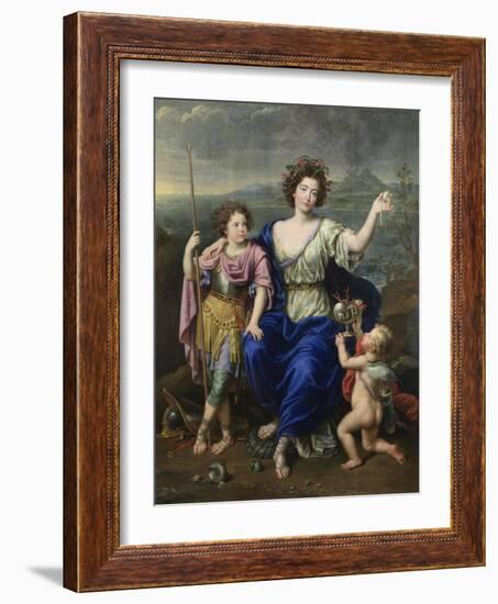 The Marquise De Seignelay and Two of Her Sons, 1691-Pierre Mignard-Framed Giclee Print