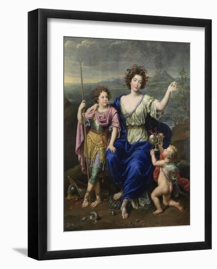 The Marquise De Seignelay and Two of Her Sons, 1691-Pierre Mignard-Framed Giclee Print