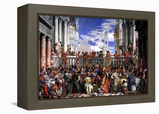 The Marriage at Cana-Paolo Veronese-Framed Stretched Canvas