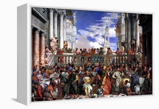 The Marriage at Cana-Paolo Veronese-Framed Stretched Canvas